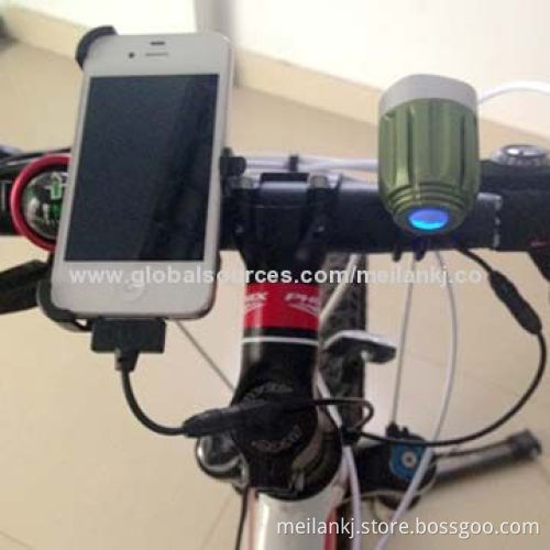 Outdoor water-resistant high brightness bike light, with 1,000lm LED,Smart phone charger,GPS holder